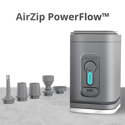 AirZip PowerFlow™ | ふくらます・抜く・照らす、これ一台